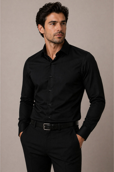 Zikuv Men's Slim Fit Shirt Long Sleeve Classic Stylish Office Casual Cotton S...