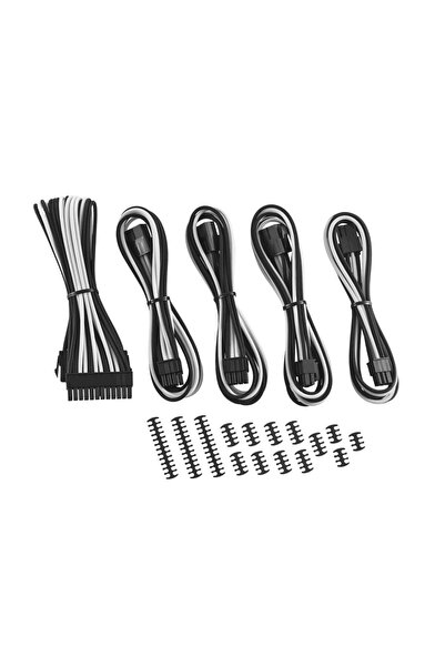 CableMod Classic ModMesh Extension Cable - 8+6 Series - Black/White