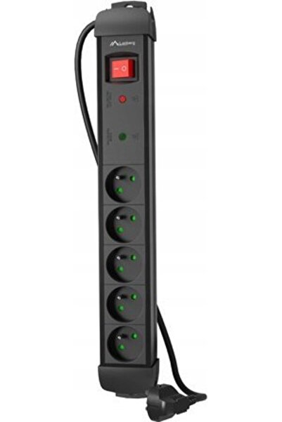 Lanberg Prelungitor SP1 1,5m 5x 230V PL negru