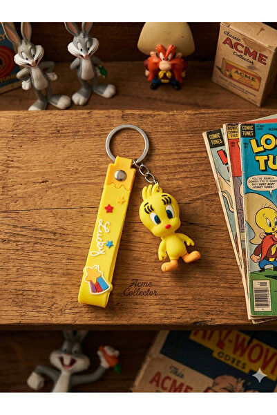 Looney Tunes Tweety Lucky Serisi Silikon Anahtarlık