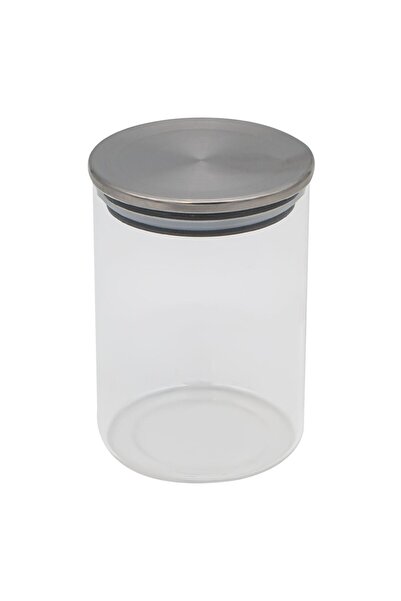 Zumzeria 500ml Transparent Glass Storage Jar with Metal Lid