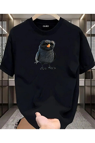 qubo sportswear & company Unisex Oversize εμπριμέ βαμβακερό μπλουζάκι με κοντ...