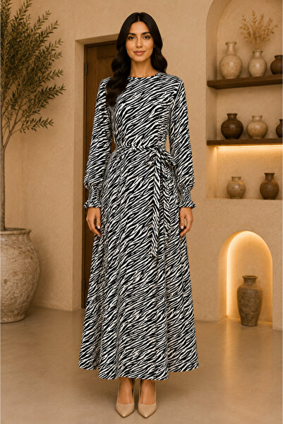 MK MODA BAŞAK Moda Başak Seoul Belted Dress