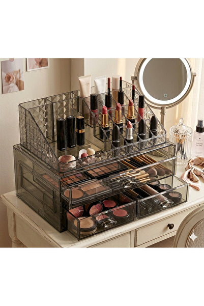 Limeks Home Makeup Organizer Complex; 16 Compartment Acrylic, Stylish and Con...