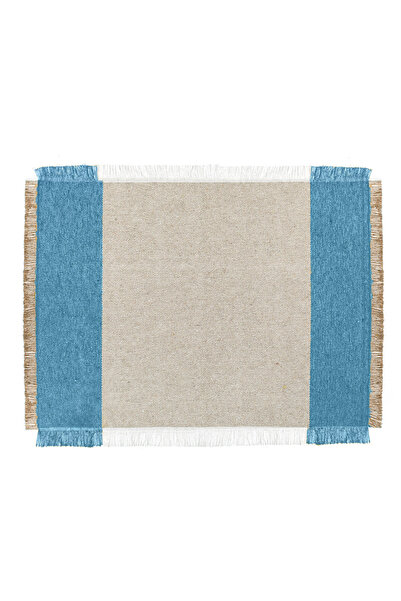 OEM Turquoise Stripe Cotton Plate Holder 42x30cm