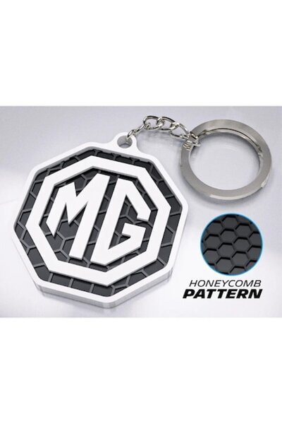 OEM Premium Car Keychain, MG – 3D Design with Honeycomb Texture