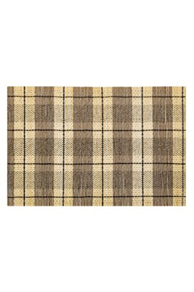 Zumzeria Taupe Checkered Bamboo Plate Stand 45x30cm