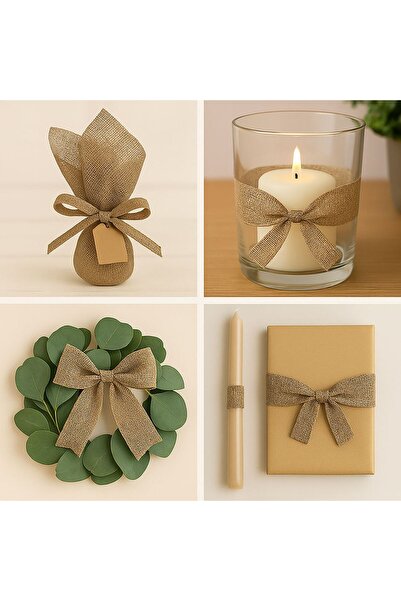 Zumzeria Tul Kraft pentru Mărturii DIY 24x24cm - 30 bucăți