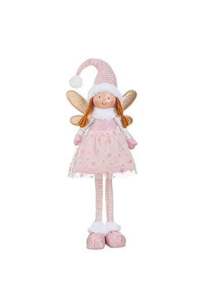 Zumzeria Figurină înger cu rochie roz pentru Crăciun 69cm