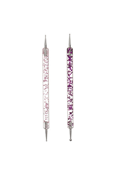 Zumzeria Nail Art Accessories Set with Two Tips & Glitter 13cm - 2pcs