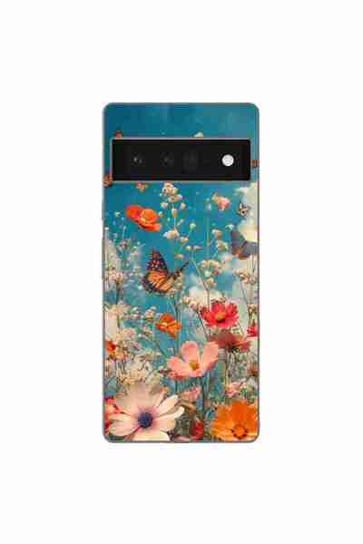 OEM Husa compatibila cu Google Pixel 6 Pro Silicon Gel Tpu Model Flori si Flu...