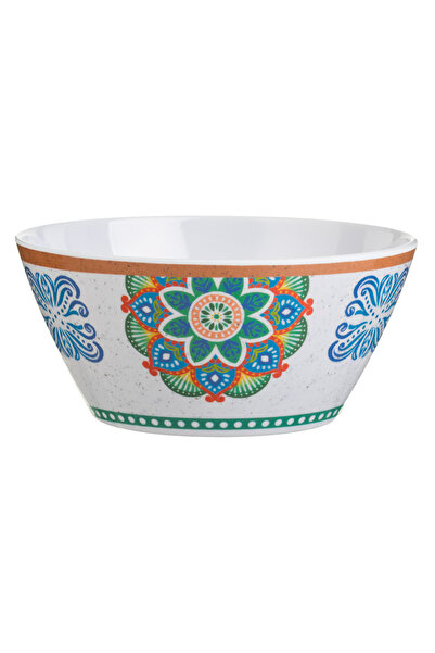 Zumzeria Round Melamine Bowl with Colorful Aztec Pattern 0.72L