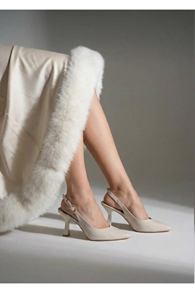 FYD SHOES Patent Leather Buckle Women's Pointed Toe Summer Heeled Shoes