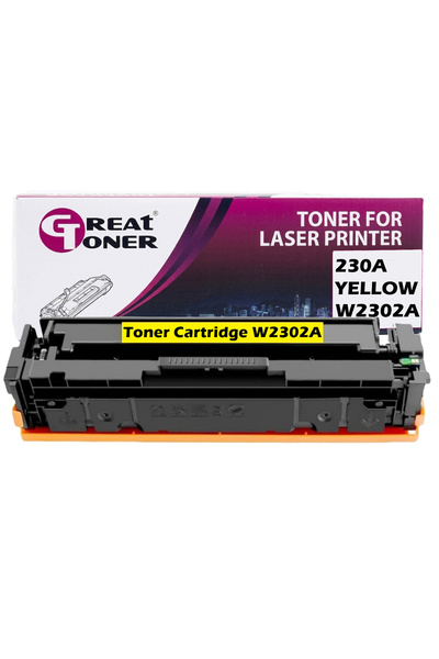 GT خراطيش حبر بديلة صفراء 230A W2302A مع شريحة متوافقة مع طابعات HP Color Las...