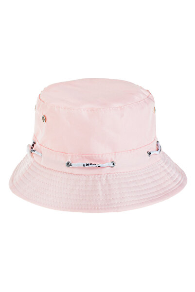 OEM Powder Pink Bucket Hat with Black String for Women