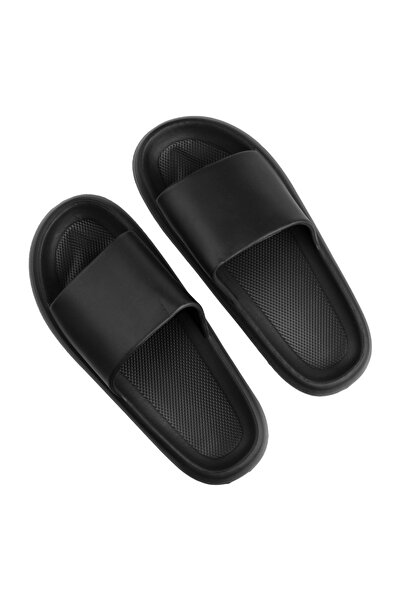 Zumzeria Black Slippers for Men