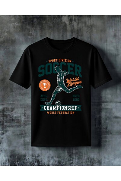 COMVİCHO Soccer Championship Sport Printed Oversize T-Shirt