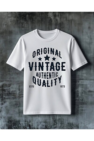 COMVİCHO Original Vintage Authentic Printed Oversized T-Shirt