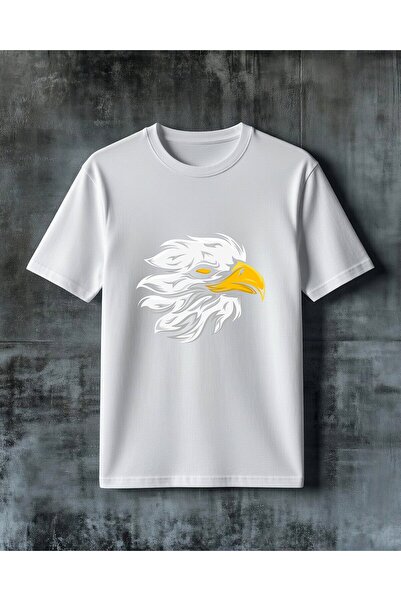 COMVİCHO Eagle Logo Printed Oversize T-Shirt
