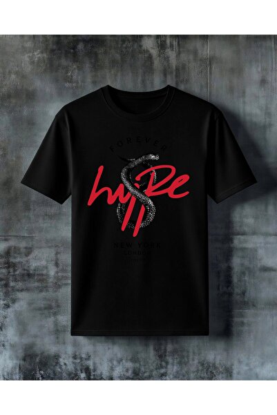 COMVİCHO Forever Love Yilan Design Printed Oversize T-Shirt