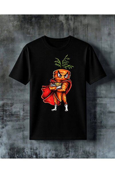 COMVİCHO Havuc Super Kahu Character Printed Oversize T-Shirt