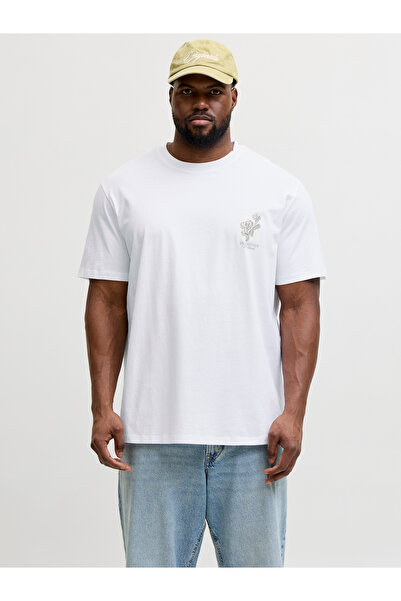 Jack & Jones Jack Jones Jormontauk Tee Ss Crew Neck Fst Pls Men's White Large...