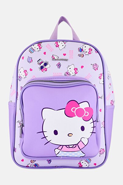 SANRIO Hello Kitty Kids Girl Graphic Print Backpack, Purple