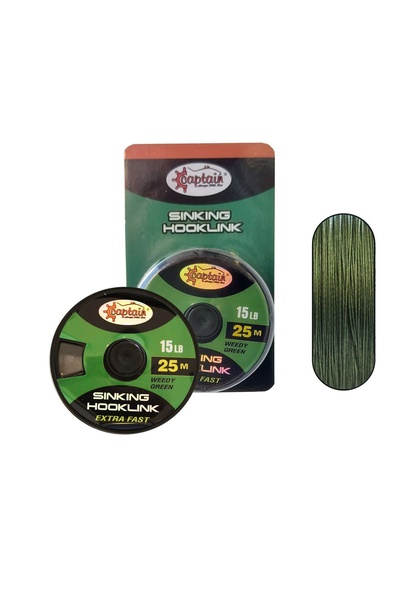 CAPTAIN خيط صيد سمك الشبوط من نوع Hook Link Sinking Carp PE Braid 8 Örgü Assi...