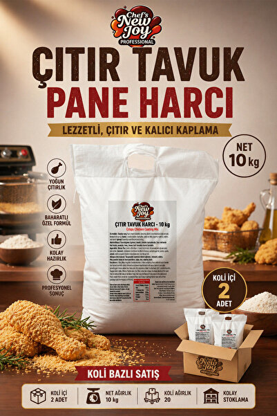 chef's new joy professional Çıtır Tavuk Pane Harcı 10 KG X 2 Adet - 1 Koli (K...