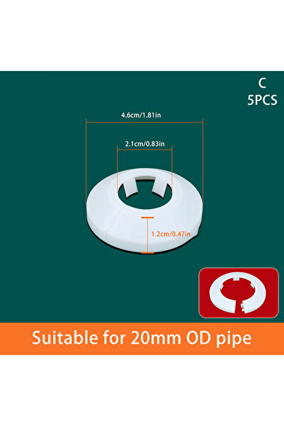 Choice3 JETTING C 5Pcs Radiator Pipe Collars Shower Faucet Angle Valve Pipe P...