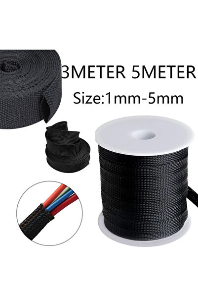 Choice16 12mm 5 Meters 100/305m Heat Shrink Tube PET Braided Cable Sleeve Shr...