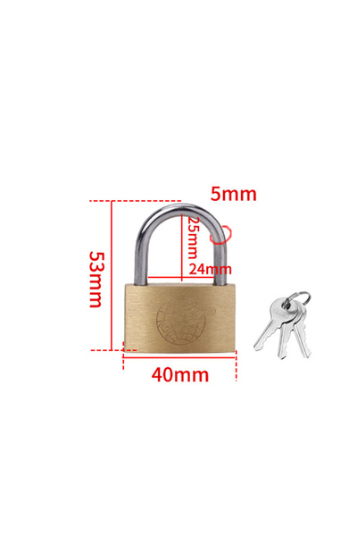 Choice3 40mm Copper Padlock Small Locks for Luggage Case Locker Home Improvem...