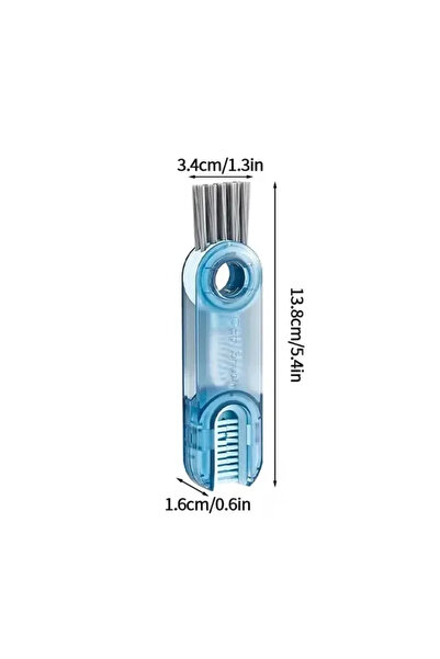 choice2 Blue 3-in-1 Cleaning Brush Water Bottle Lid Cleaning Brush Multi-Purp...