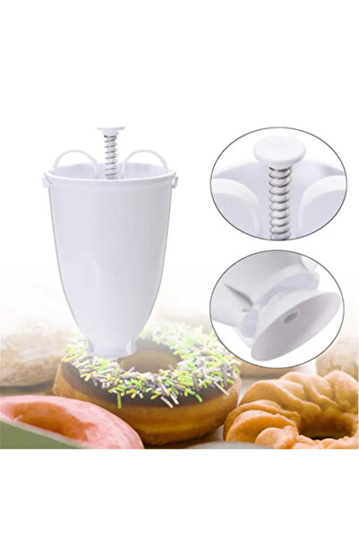 Choice F50 White Donut Make Magic Fast Plastic Donut Maker Waffle Molds Kitch...