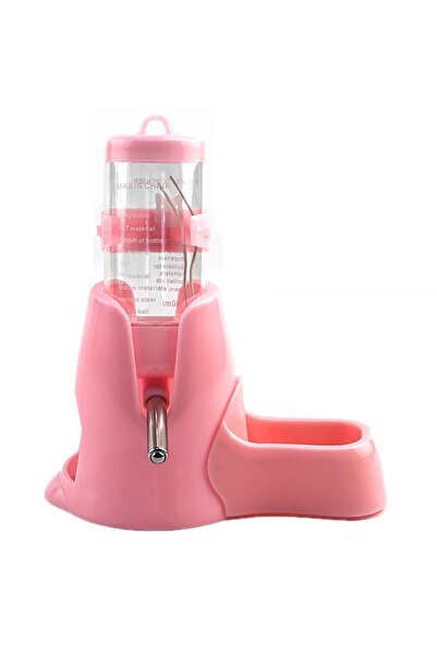 Choice1 موزع ماء بلاستيكي ثابت وردي اللون للهامستر بسعة 80 مل، قابل للفصل، مش...
