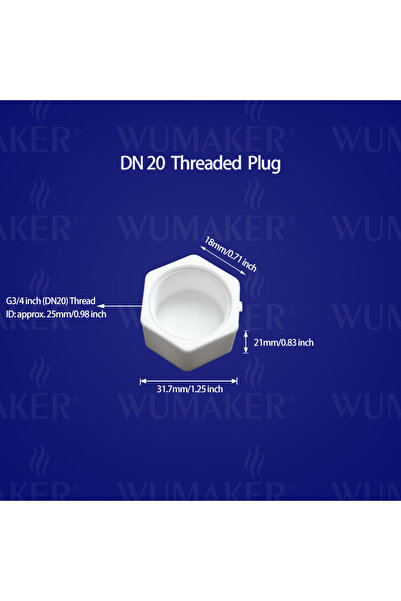 choice2 2PCS DN20 Thread Plug Threaded Plug Pipe Blockage Cap Shut-off G 1 G3...