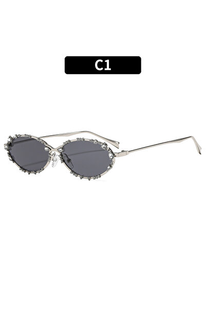 Choice1 C1 New Luxury Diamond Sunglasses Men Women Luxury oval Rhinestone Sun...
