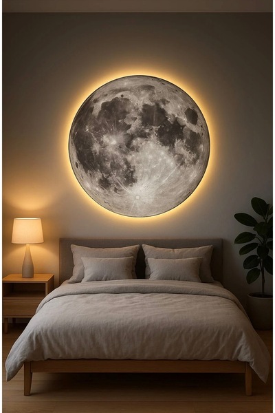LuxuryGoods Tablou Luna cu Led