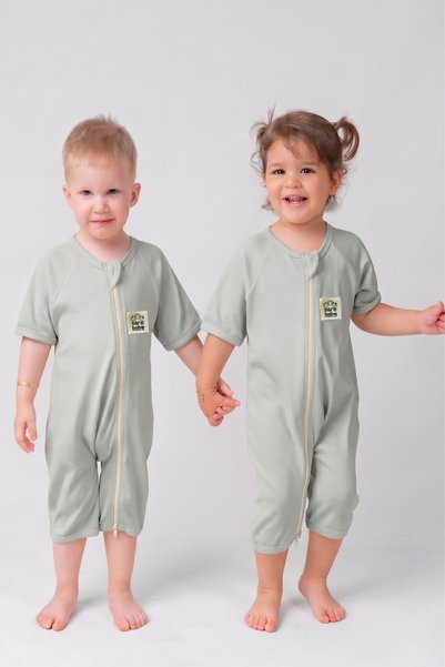 Sarebaby Summer Sleeping Bag Knee-Length 0.2 Tog Baby Sleeping Bag 100% Natural Cotton Oeko-Tex Certified Fabric Green