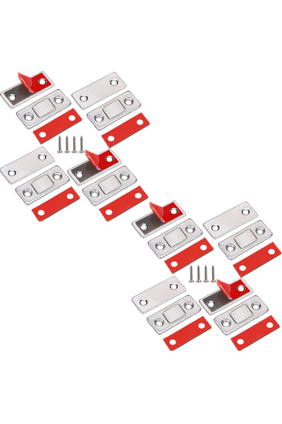 Choice5 Silver-8sets Ultra Thin Cabinet Door Magnetic Catch for Drawer Magnet...