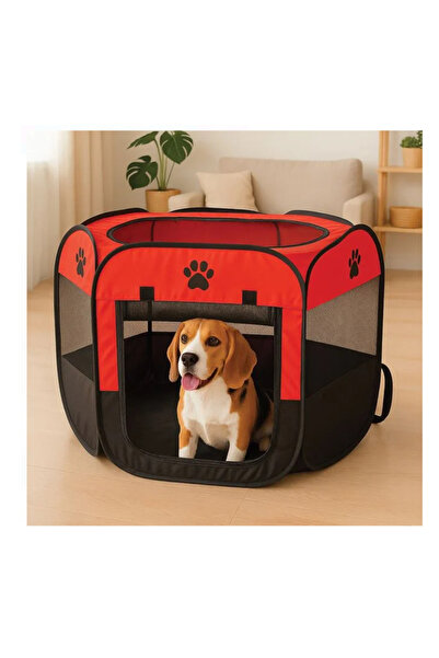 JMB Pet Playpen Red 110x110x60cm