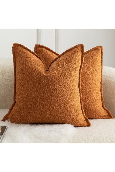 Dotail Set of 2 MANDIOO decorative pillowcases, 40 x 40 cm, textured fabric, ...