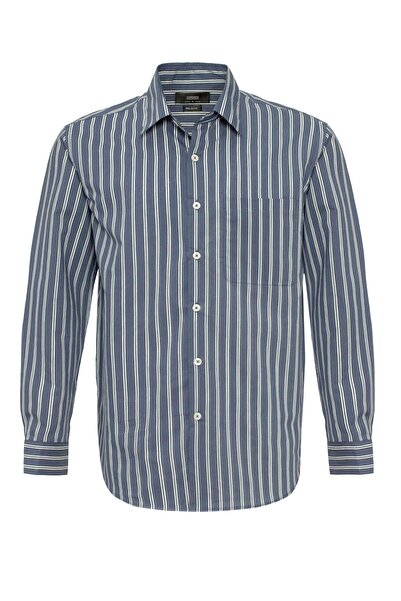 S13 Store Regular Fit Long Sleeve Striped Men's Shirt