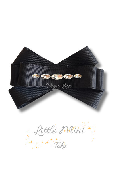 pegu baby collection Pensetă mică de lux din grograin cu cataramă cu pietre, ...