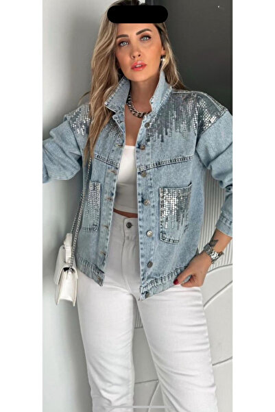 Aymera Butik Pullu Kot Ceket