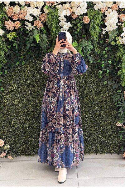 Moda Fatma Şifon Astarlı Elbise