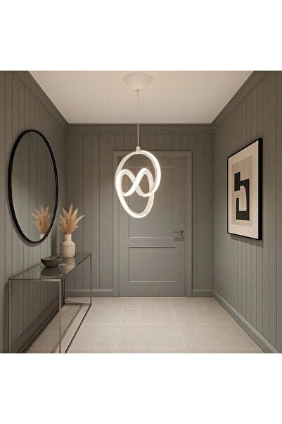 Elektroyou Trend Beyaz Modern Ultra Beyaz Ledli Sarkık Ledli Avize