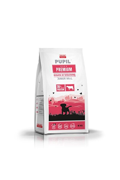 Pupil PREMIUM Junior M&L bogat în carne de vită 12kg