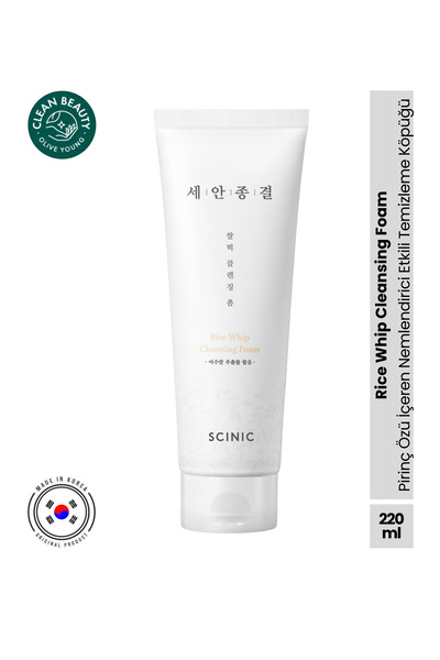 SCINIC Rice Whip Cleansing Foam Pirinç Özlü Nemlendirici Temizleme Köpüğü 220 ml