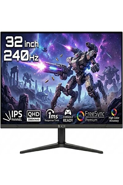 BLACK Gaming Monitor 32 Inch, QHD 2560x1440, 2400Hz Refresh Rate, Computer Mo...